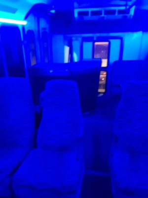 Blue Light Inside the bus
