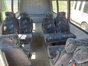 Inside view of seats on Good Time Tours party bus rentals in Denver CO
